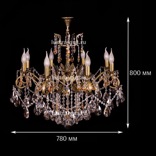 Люстра бронзовая Мелания №8/2 в Краснодаре Гусь Хрустальный